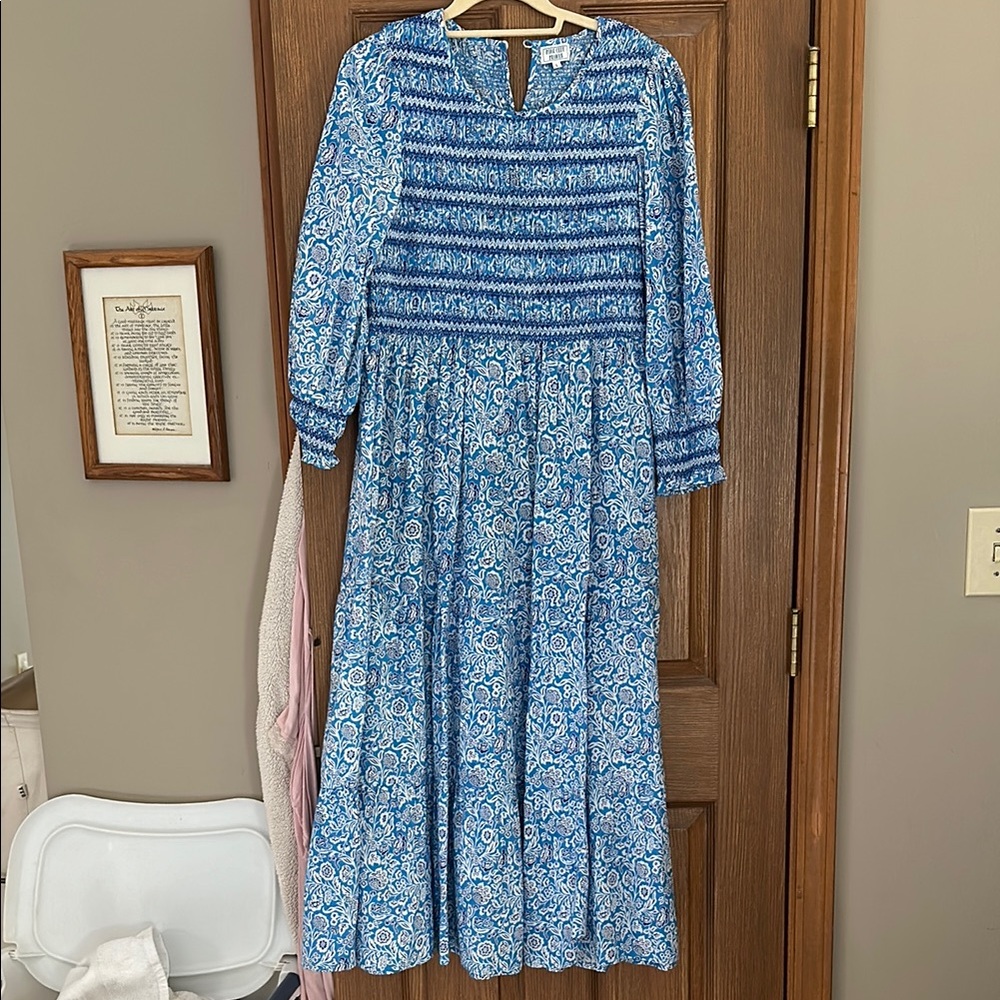 Pink city prints Blue Floral Women's Dress